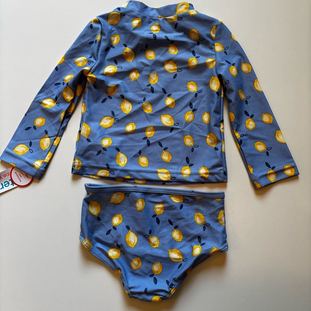 Carter's Blue Lemon Print Rashguard Set - Picture 7 of 7
